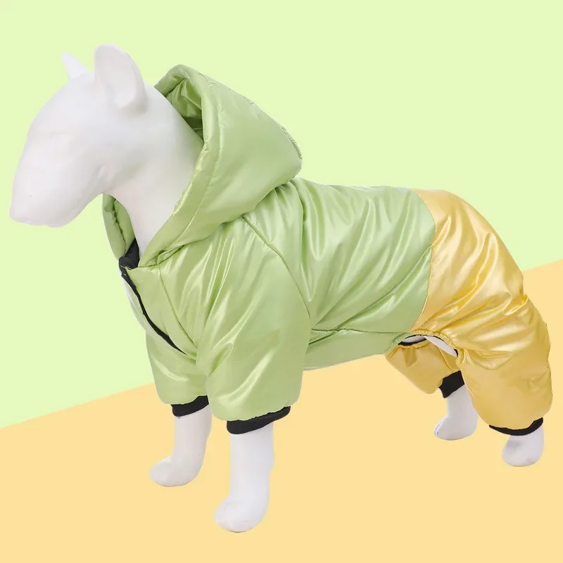 Clothing Waterproof and Windproof Dog Cotton Clothes Warm Dog Clothes Pet Four Legged Cotton Clothes Dog Coat Warm