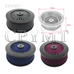 Black Red Blue Air Filter Repalecment Element Air Cleaner Core Fit For Harley Sportster XL Touring Road King Dyna Softail