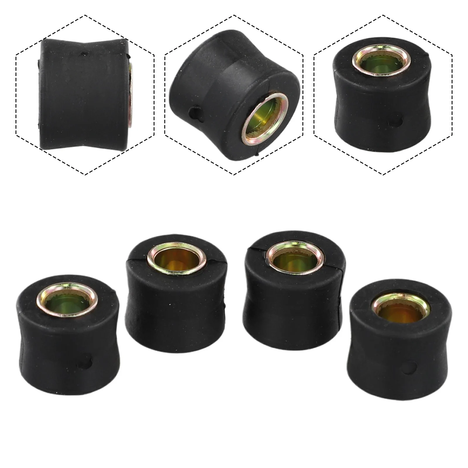 4pcs 10mm Motorcycle Electric Vehicle Shock Absorber Suspension Bushes Brush  Rubber Sleeve For Quad Dirt Bike ATV
