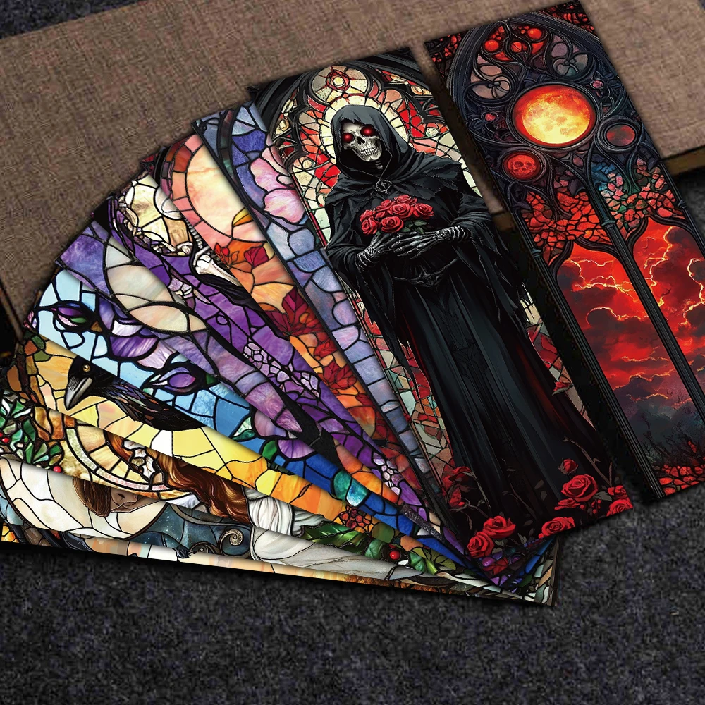 30PCS Gothic Style Window Decoration Bookmark Personalized Reading Book Ldeal For Book Lovers Aesthetic Paper Bookmarks