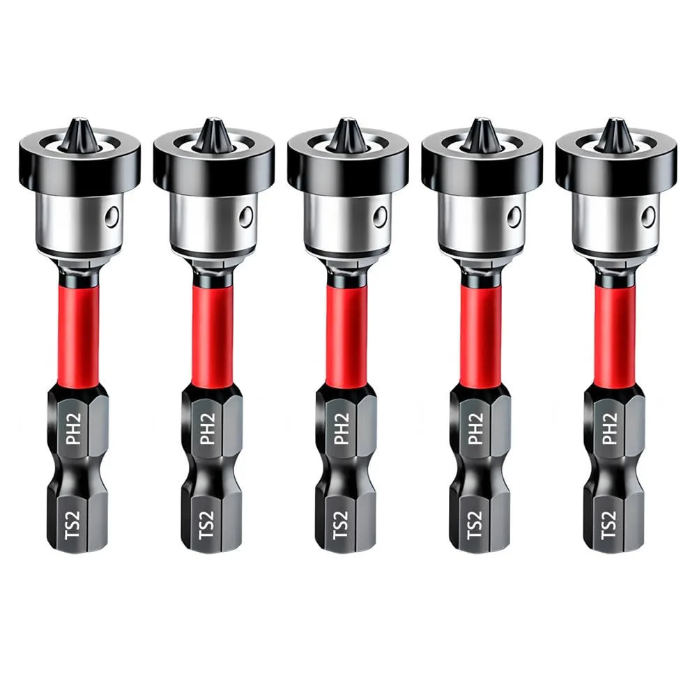 1/2/3/5pcs Setter Magnetic Positioning Screwdriver PH2 Bits 1/4