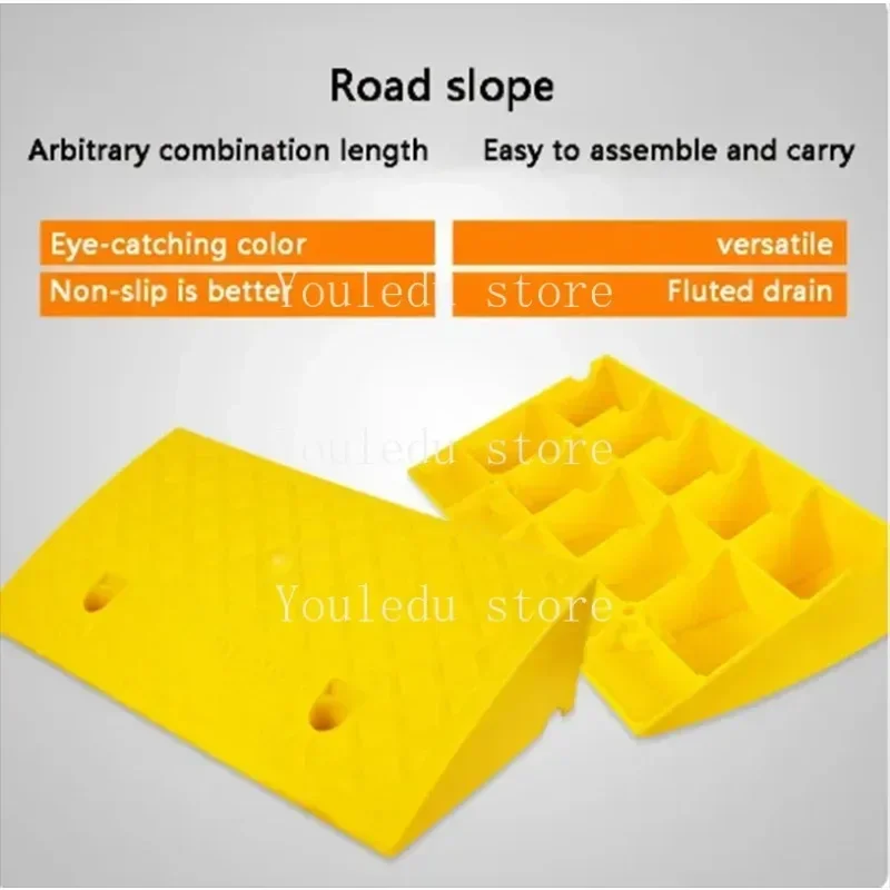 50*50*19cm Plastic PVC Curb Ramp PortableThreshold Pad Ramp For Loading Dock Sidewalk Scooter Motorcycle Car Triangle Mat