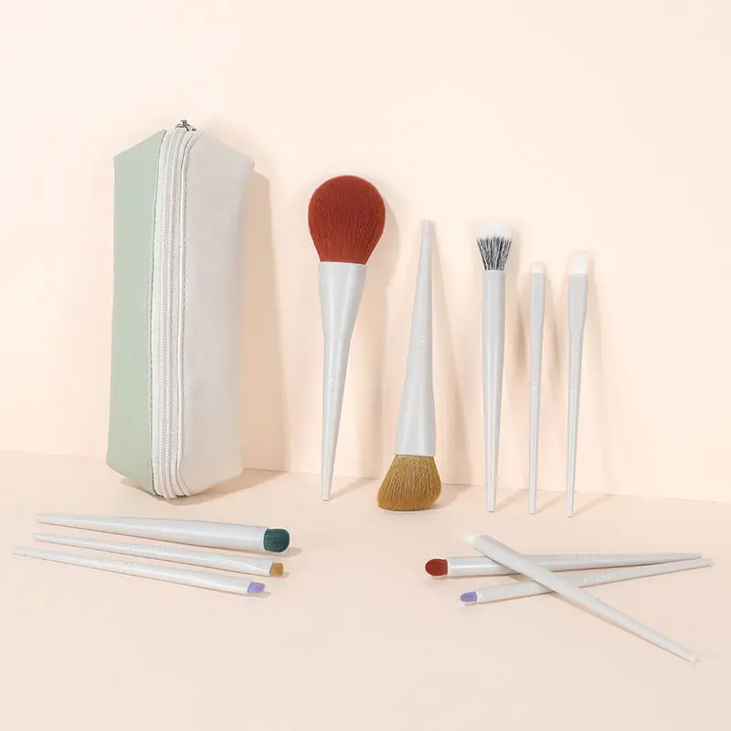 ENERGY White Jade Pottery Set Brush Concealer Brush Blush Brush Loose Powder Brush Foundation Brush Lip And Eye Shadow Brush