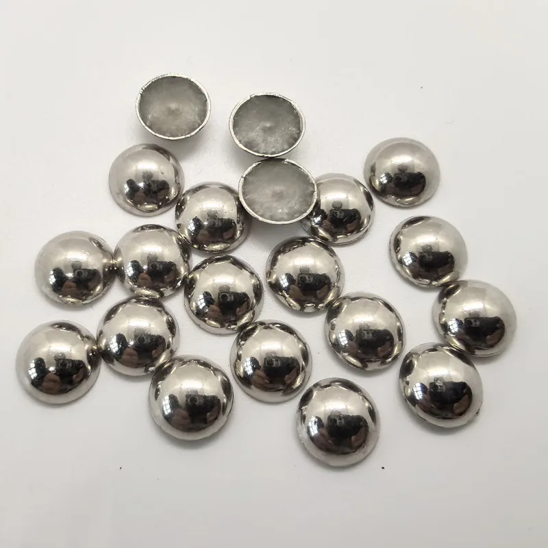 Hot-Fix Loose Rhinestones, Round Half Ball Clothing Accessories, Gold Garment Studs Craft, DIY Spikes