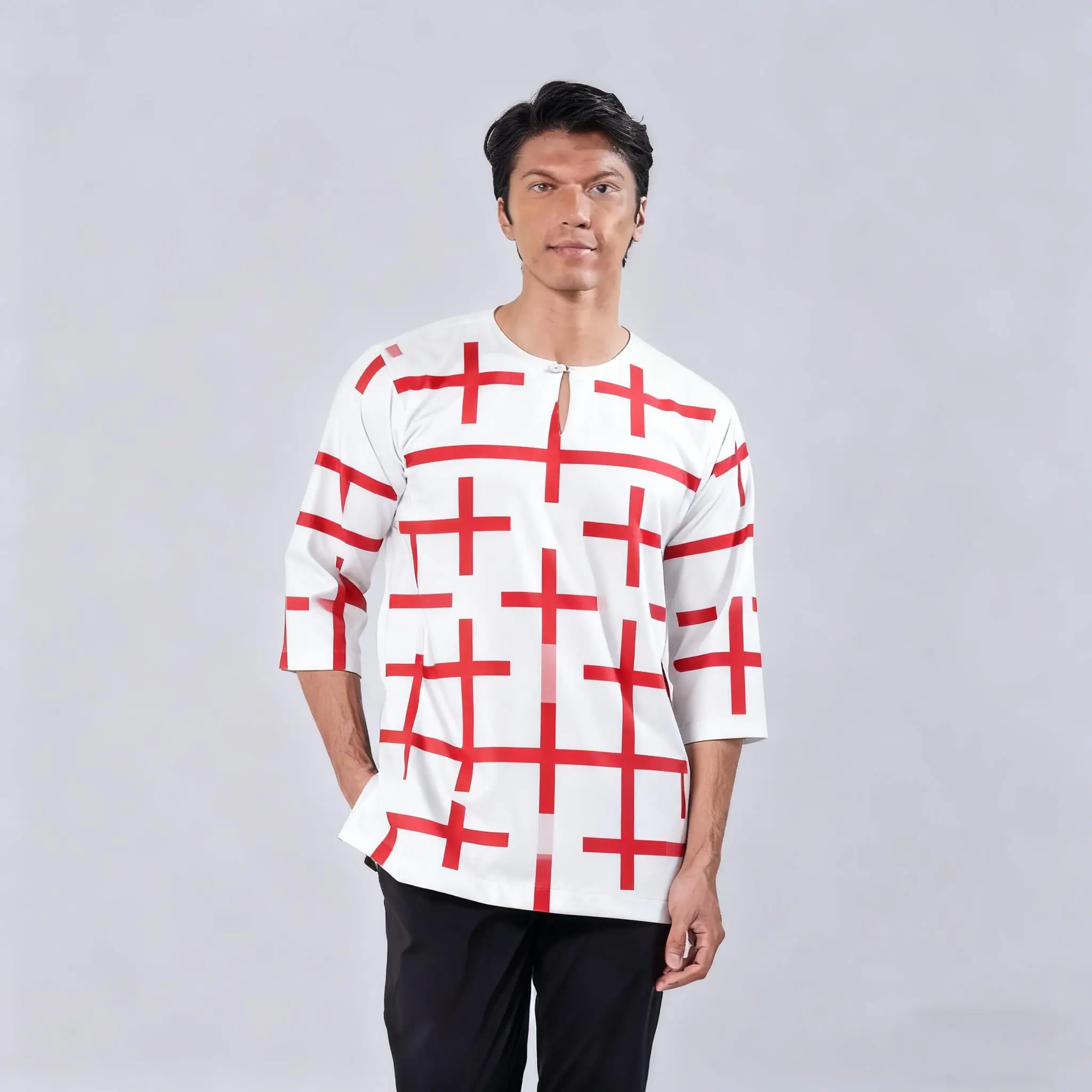 تي شيرت إسلامي بأكمام قصيرة عباية أمان جوبا باكستان مسلم المملكة العربية السعودية إسلام هومبرس مسلمان قميص رجالي Muçulmano