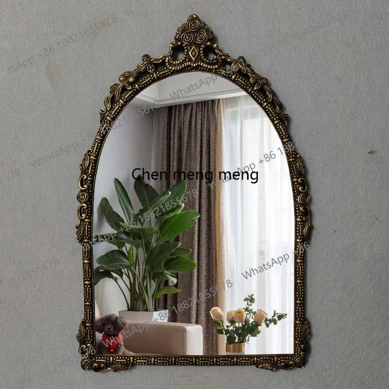 

European arched bathroom mirror wall-mounted toilet vanity vanity mirror bathroom mirror