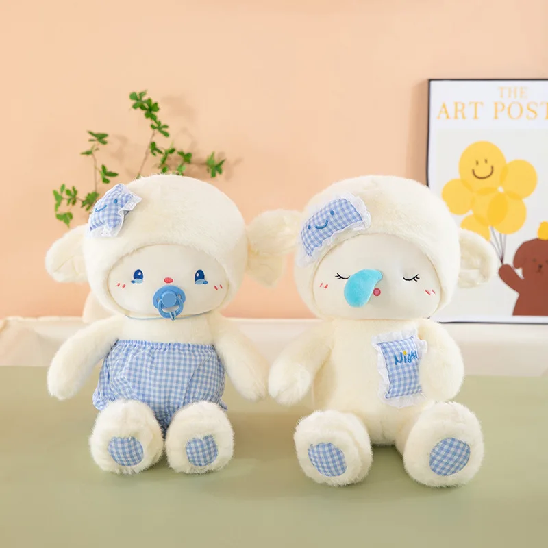 

Kawaii Plush Toy Cute Stuffed Doll Nipple Little Lamb Soft Baby Toy Kids Birthday Gift Cuddly Playtime Companion Creative Gift