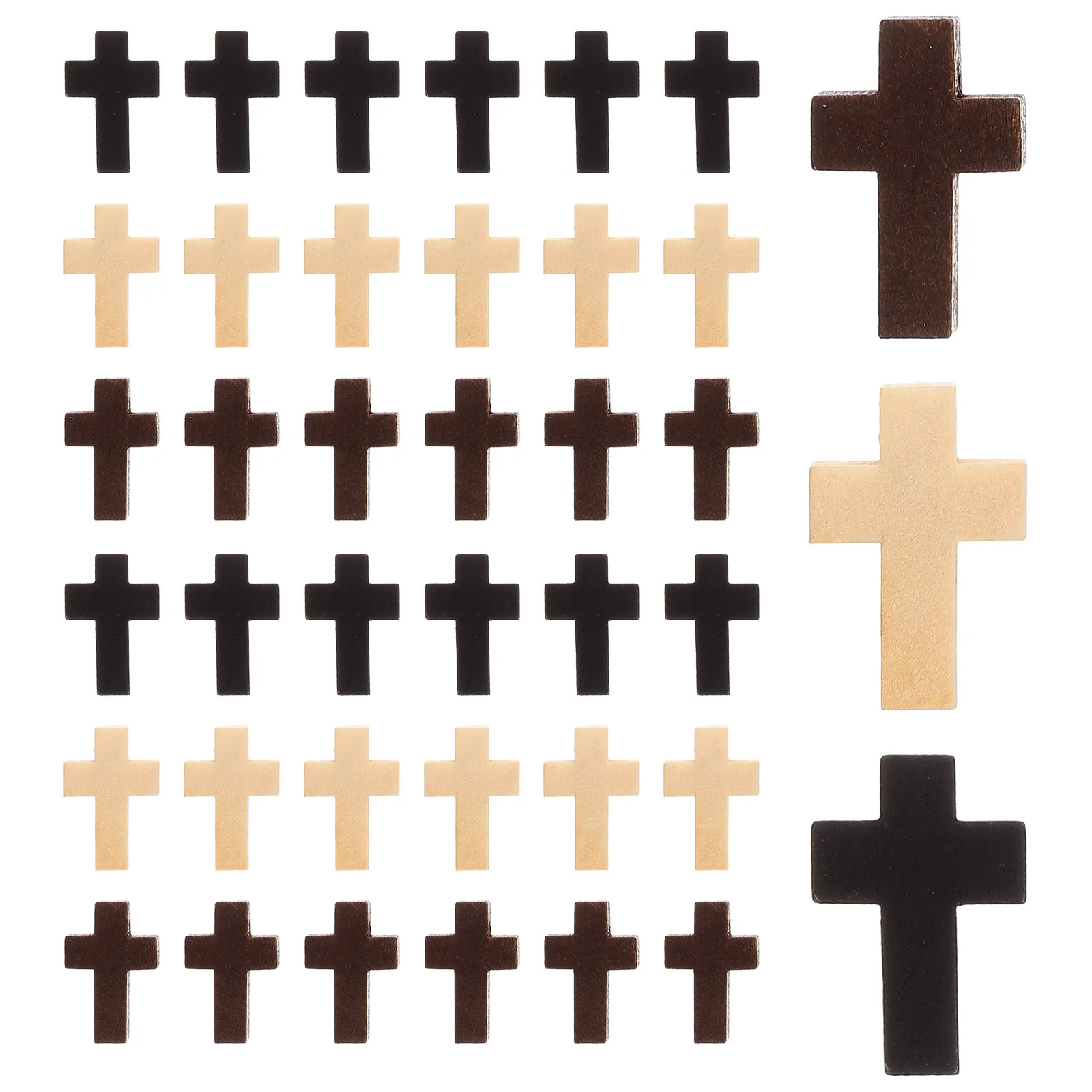 

60Pcs Mini Wood Cross Charm Small Cross Pendant for Necklaces Bracelets DIY Jewelry Making Crafts Wooden Crosses for Charms