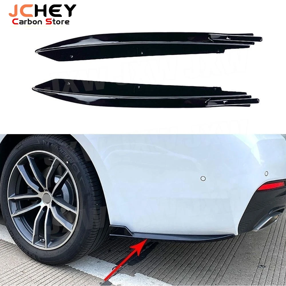 

JCHEY ABS Rear Bumper Splitters Flaps Spoiler for BMW 5 Series G30 M-Tech 525i 530i 540i 2017+ Rear Canard Flaps Apron Parts