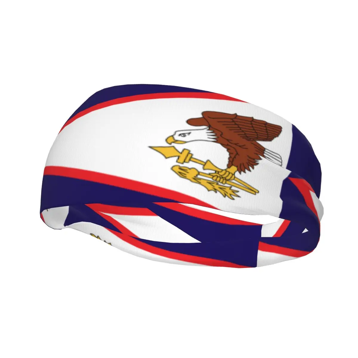 Sports Headband American Samoa Flag Fitness Sweatband Absorbent Cycling Jog Hair Bandage