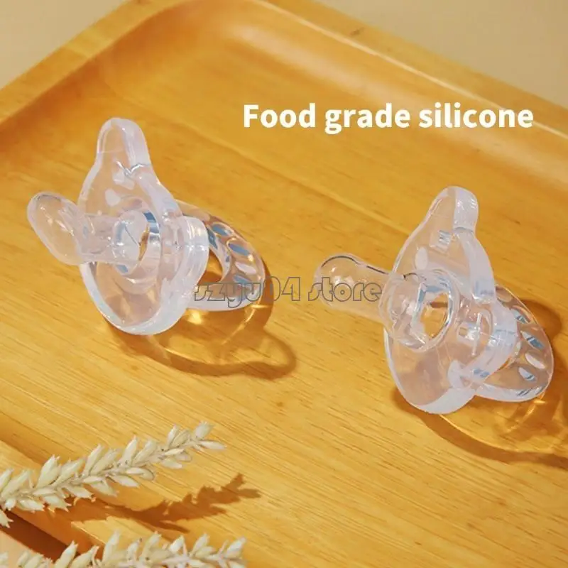 4x7D 2PCS Baby Smasifiers Miękki silikon naśladuje projekt piersi do gładkiego przejścia odsadzenia 0-18 miesięcy niemowlęcia z