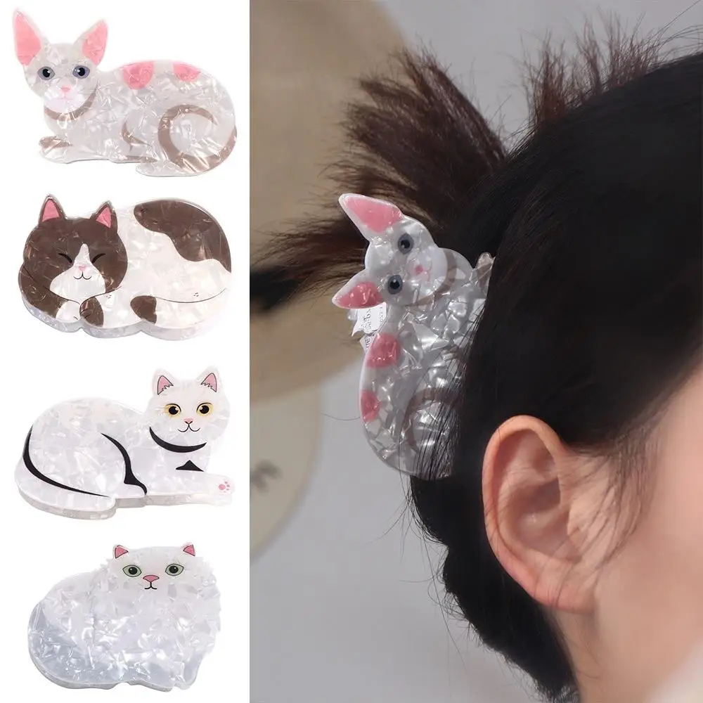 Y2k Animal Cat Hair Claw Cute Grab Clip Headdress Hair Clip Headwear Cartoon Shark Clip Girl