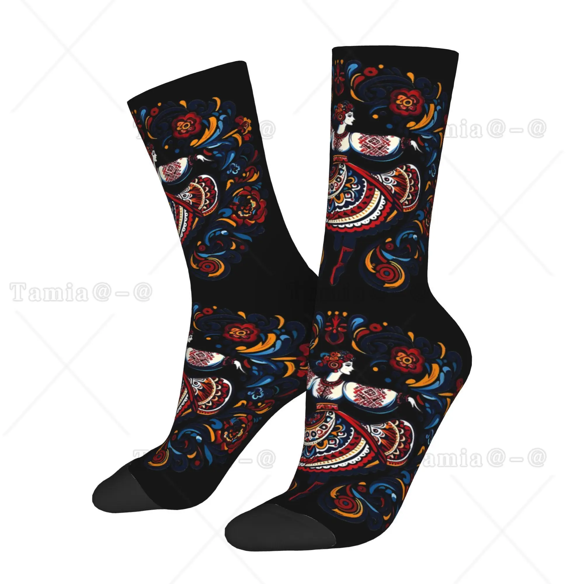 

Ukrainian Dance Sock Printed Man Polyester Fashion
