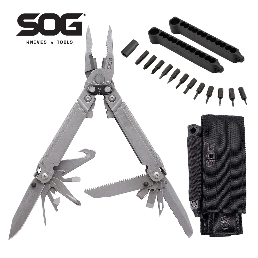 

SOG 21 In 1 POWERACCESS ASSIST MT Professional Multitool Folding Pliers with Knife Pocket EDC Multifunctional Hand tools-PA3001