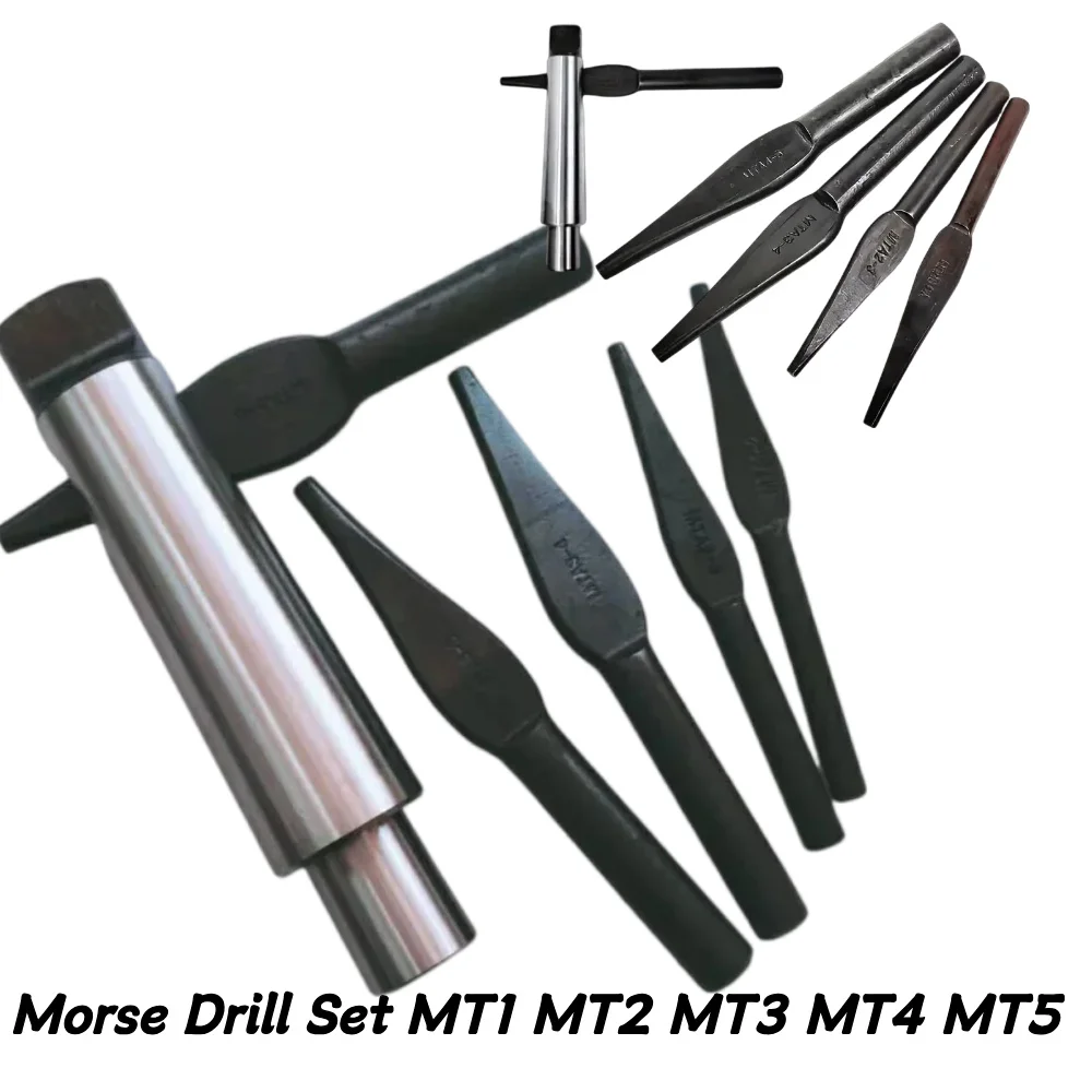 Morse Drill Set MT1 MT2 MT3 MT4 MT5 Wedge Removal Cone Handle Set Variable Diameter Set Inclined Iron Extractor