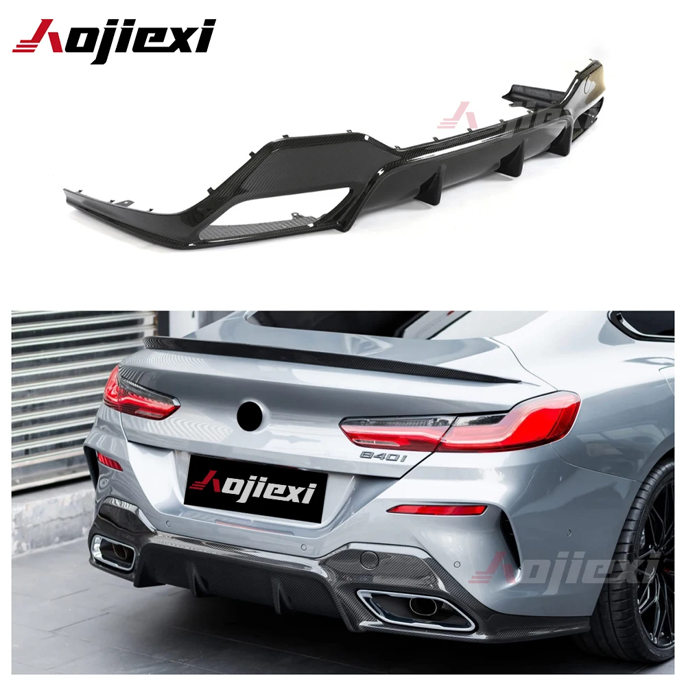 

Hight Quality 3D Style Carbon Fiber Rear Bumper Diffuser for BMW 8 Series G14 G15 G16 840i 2019+ Carbon Rear Splitter Body Kit