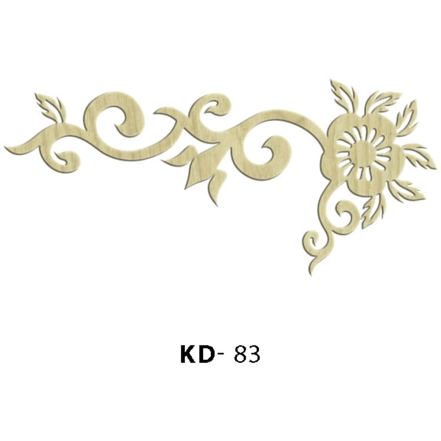 KD83 Motif Wood Package Ornament, Unpainted Raw Wood Ornament