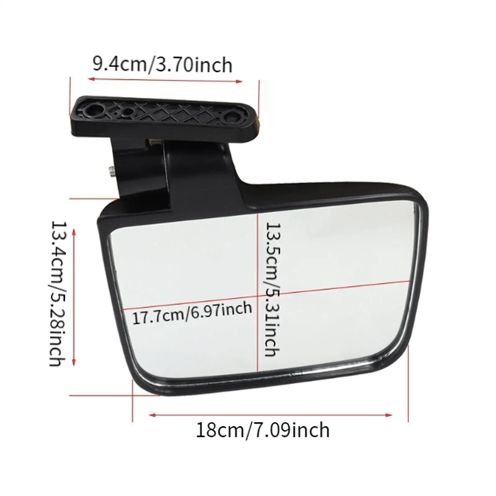 Folding Side View Mirrors Kit Mirror Face 17.7x13.5cm Convex Mirrors Vehicle Repair Parts Accessories