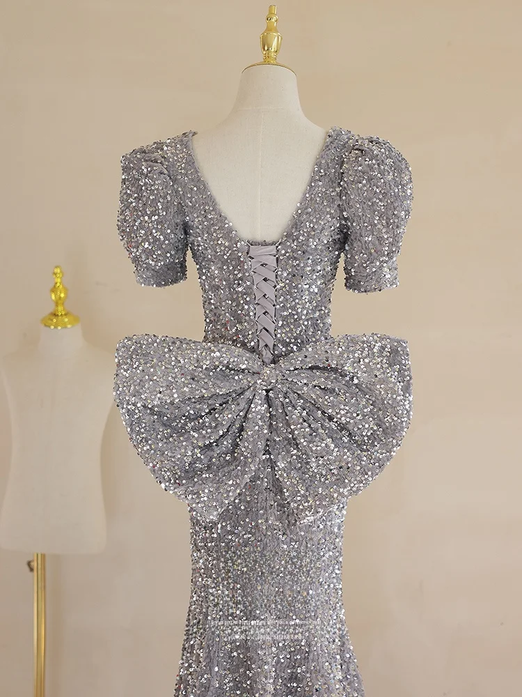 

Ele ey Evening Gown Women's New 2025 Sli Beautiful High-End Lady's Ball Dr Fi Tail Skirt Luxury Sensation