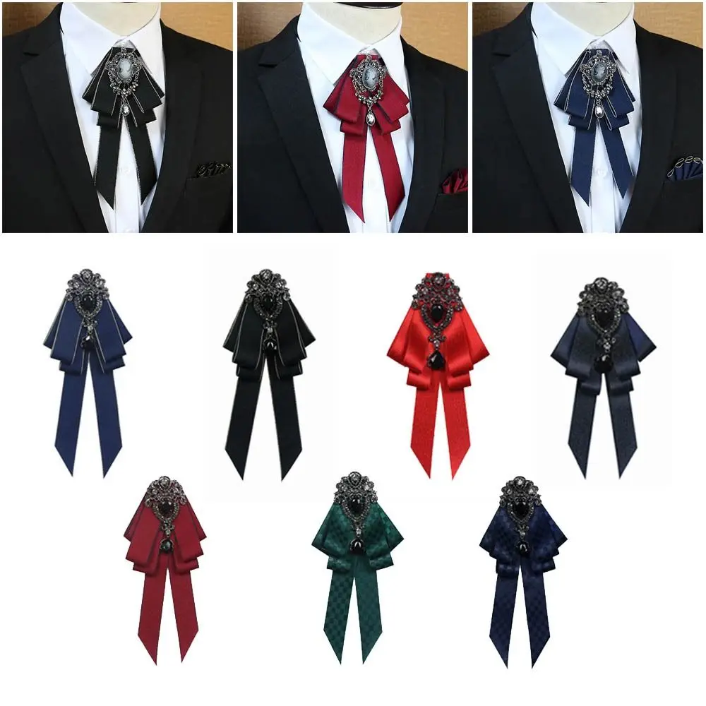 الشريط الأسود حجر الراين الشريط ربطة العنق حجر الراين كريستال الشريط القوس بروش نسيج القماش الفن اليدوية ربطة القوس فيونكة