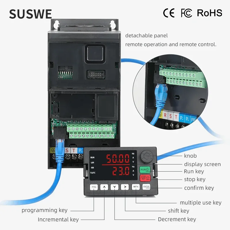 Nieuw Type Su900 Vfd 7.5kw 11kw 15kw High-Power Frequency Inverter For3 Fase Snelheidsregelaar Variabele Frequentie Drive