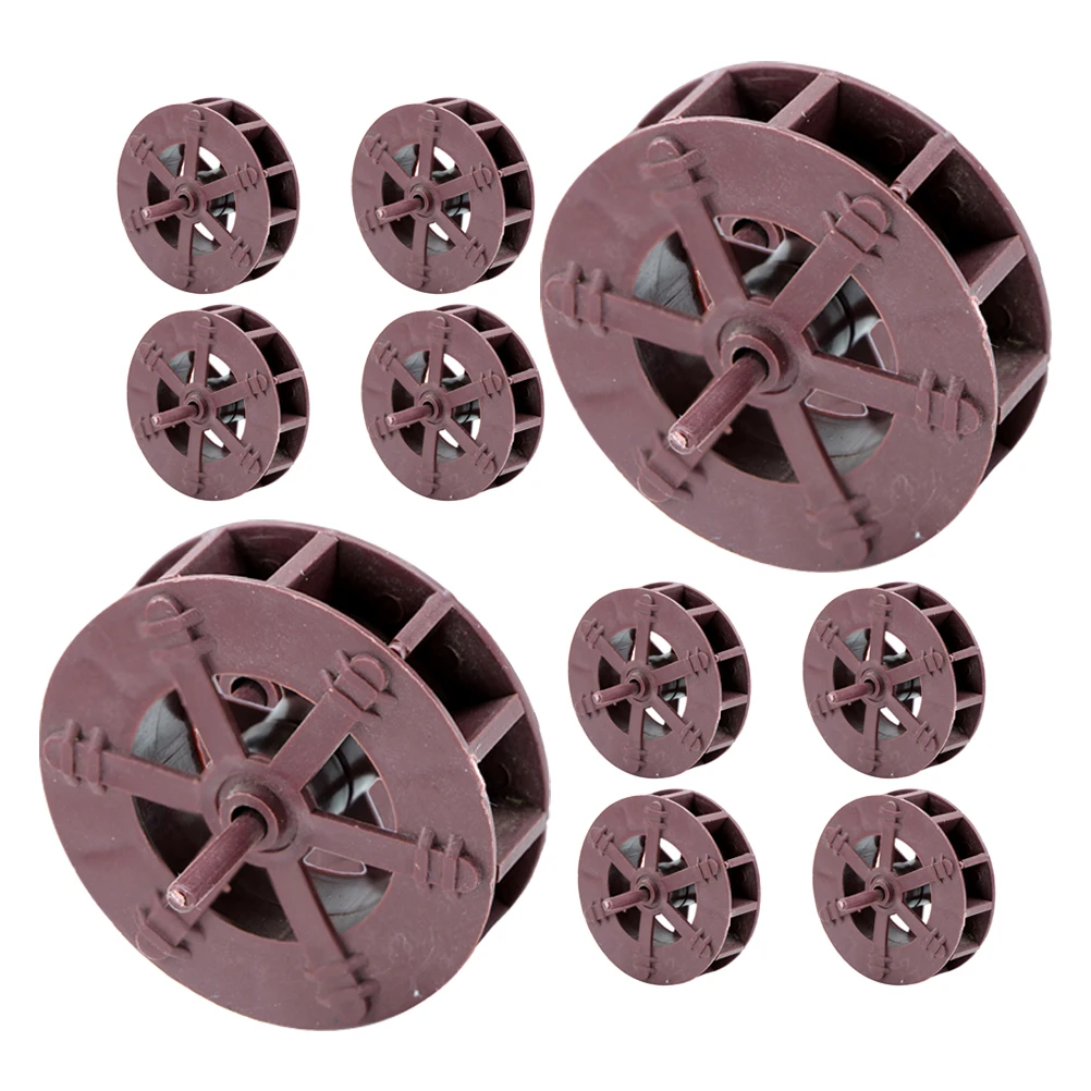 

10pcs Simulation Rockery Water Wheel Diy Fountain Decor For Fish Tank Garden Mini Waterfall Wheel Replacement Part