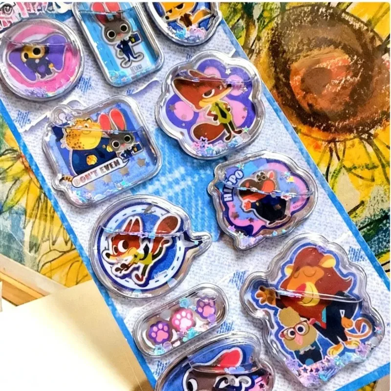

Zootopia 3D Shake Stickers DIY Nick Notebook Album Diary Handbook Decorations Cute Judy Anime Stationery for School Students
