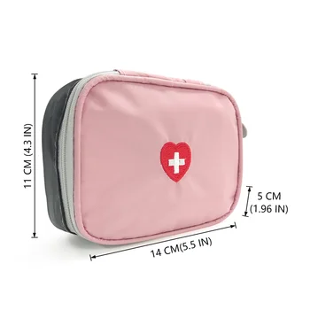 Mini kit de primeiros socorros doméstico vazio, bolsa portátil para viagem, kit de emergência, bolsa de armazenamento de medicamentos, organizador pequeno