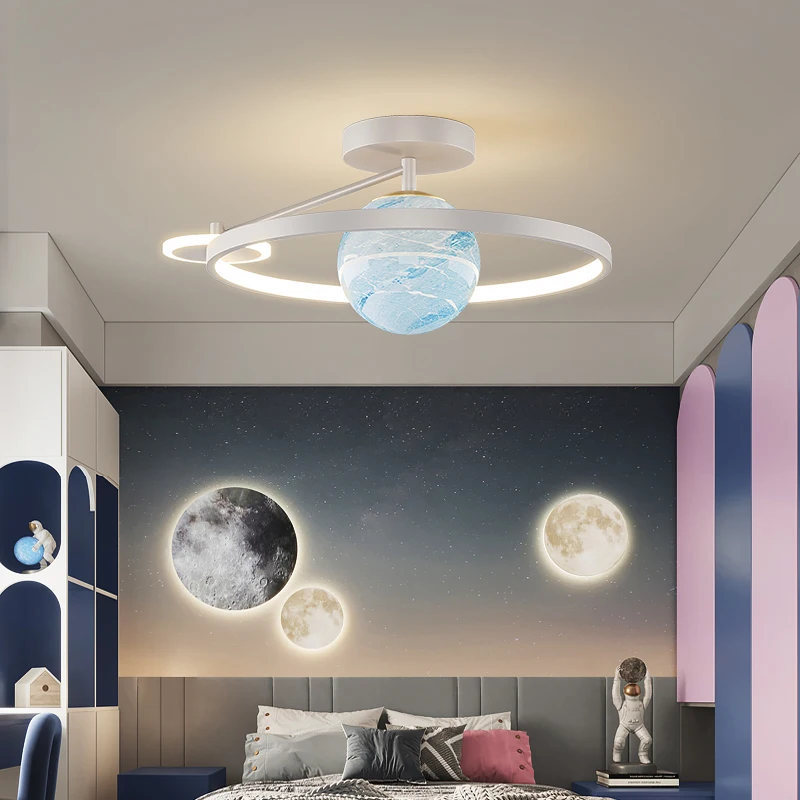 Dimming Earth Moon Football Gypsophila Design New Modern LED Chandelier Lights Living Dining Room Bedroom Lamps Pendant Lighting