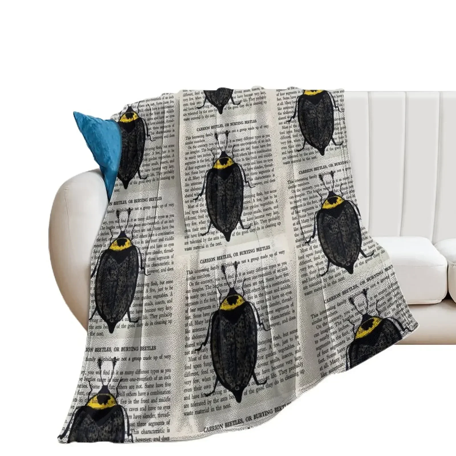 Carrion Beetle Throw Blanket warm winter Beach Hair Cute Blankets