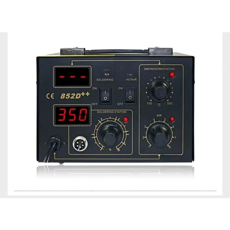 Hot Air Rework Station Soldering Station 220V/110V BGA Desoldering 2-in-1, with Supplied Air Gun Stand, and Many Gifts Included