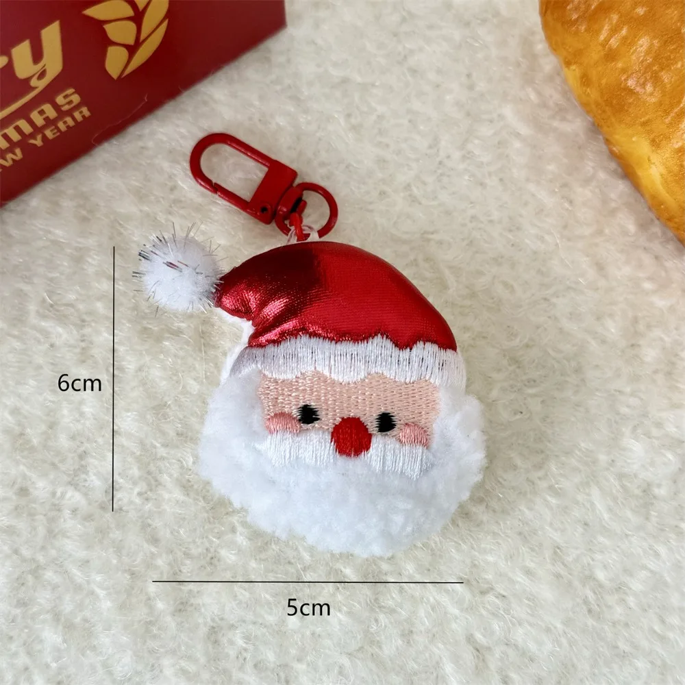 Llaveros de peluche de Papá Noel de dibujos animados de Navidad, juguetes para niños, bolso de mujer, decoración colgante, árbol de Navidad, lindos llaveros, accesorios