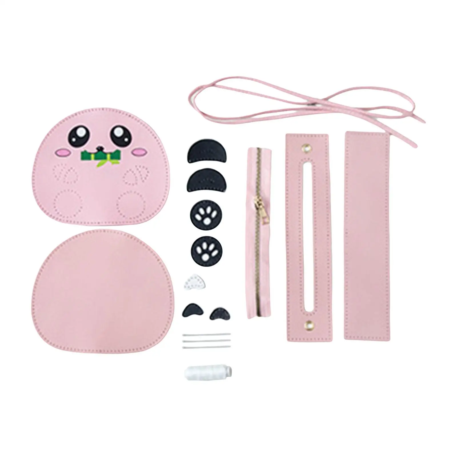 DIY Leather Bag Making Set Hand Knitting Craft Project Pre Punched Shoulder Bag Sewing Material Gifts for Friends