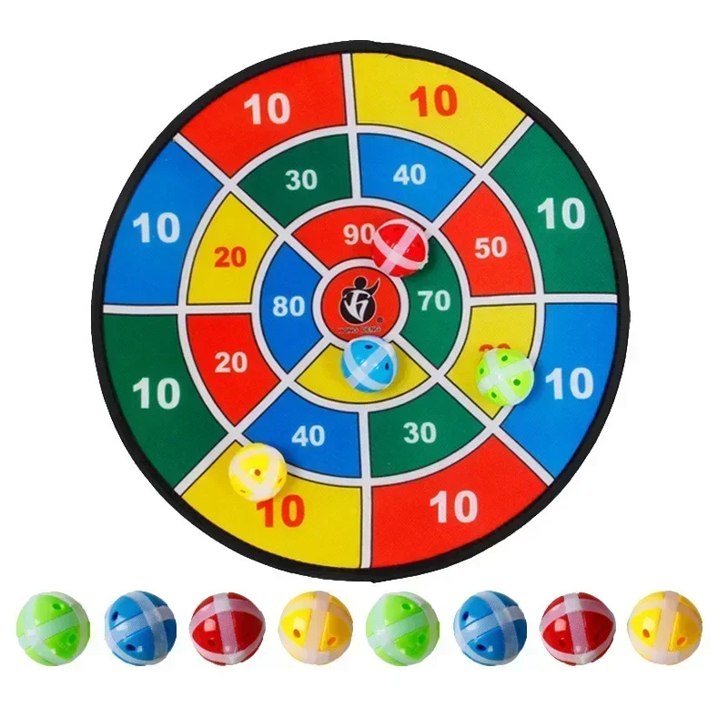 Giocattolo sportivo Gioco sociale genitore-figlio Bersaglio per freccette di sicurezza con 8 palline appiccicose Set Gioco di tiro Giocattolo interattivo per famiglie regalo per bambini