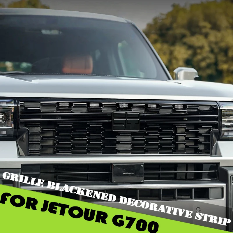 Car Grille Chrome Plated Blackened Decorative Strip Fit for JETOUR G700 2025 2026 Modified Car Black Knight Blackened Accessorie