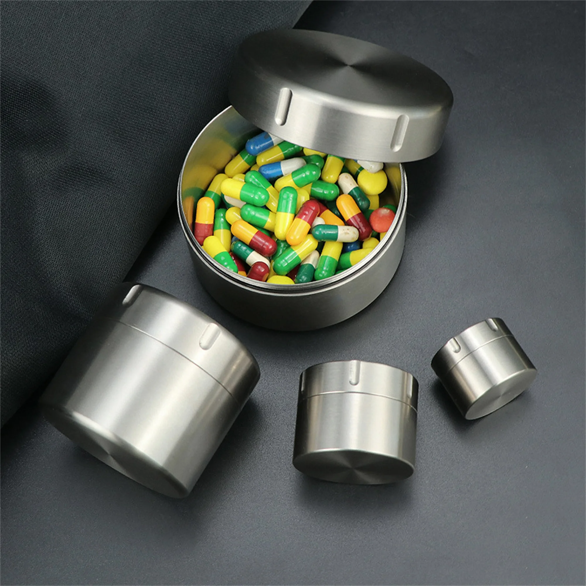 Pure Titanium Waterproof Sealed Cabin Pill Holder Headphone Storage Box Coin Can Camping Portable Mini Convenient Bin