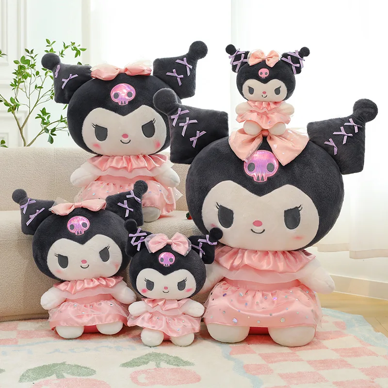 

Sanrio аниме плюшевая игрушка кукла 30/40 см розовая газовая юбка Kuromi My Melody Kitty милый мультяшный мягкий подарок на день рождения для детей