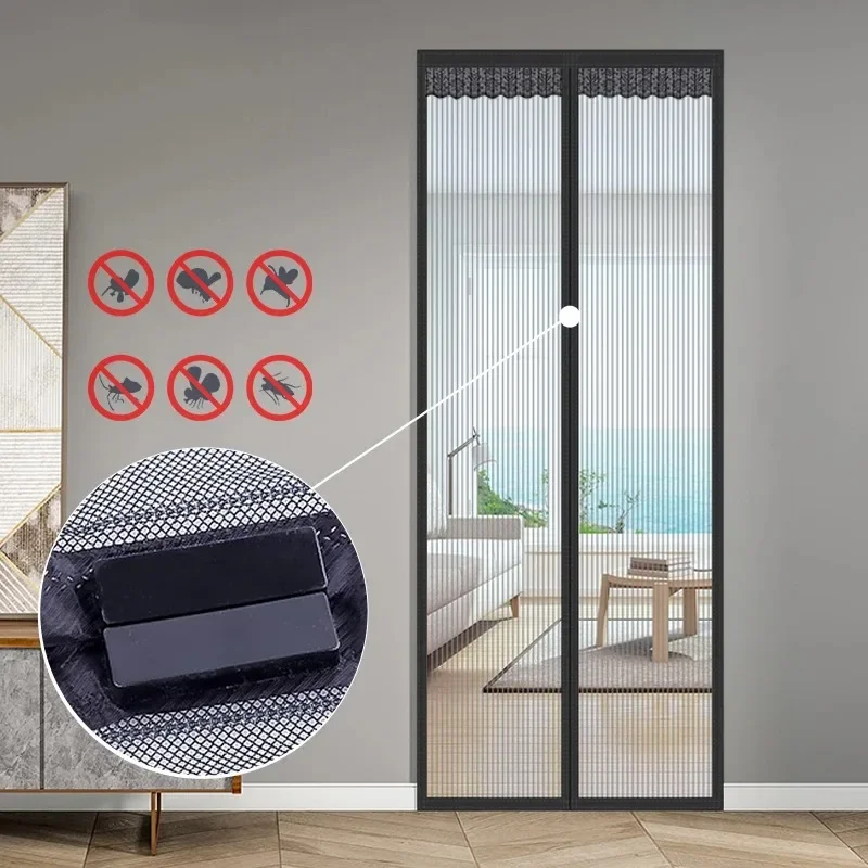 Magnetic Screen Door Magnetic Mosquito Net Automatic Closing Window Curtains 80/90/100 Cms Curtain Shades Home Textile Garden