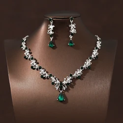 Itacazzo Bridal Headwear Full Of Brief Style Ladies' Classical Necklace Earrings 3Pcs Set Designed For Wedding Party
