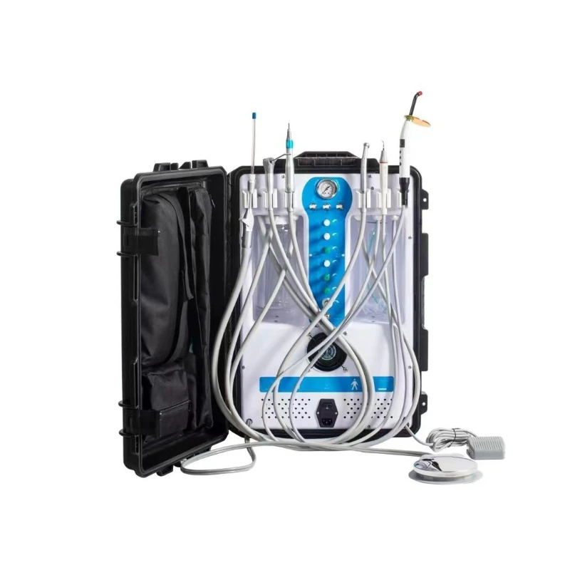 206S Dental Portable Turbine Dental Polishing and Engraving Machine Trolley Case Simple Comprehensive Machine Beauty Teeth
