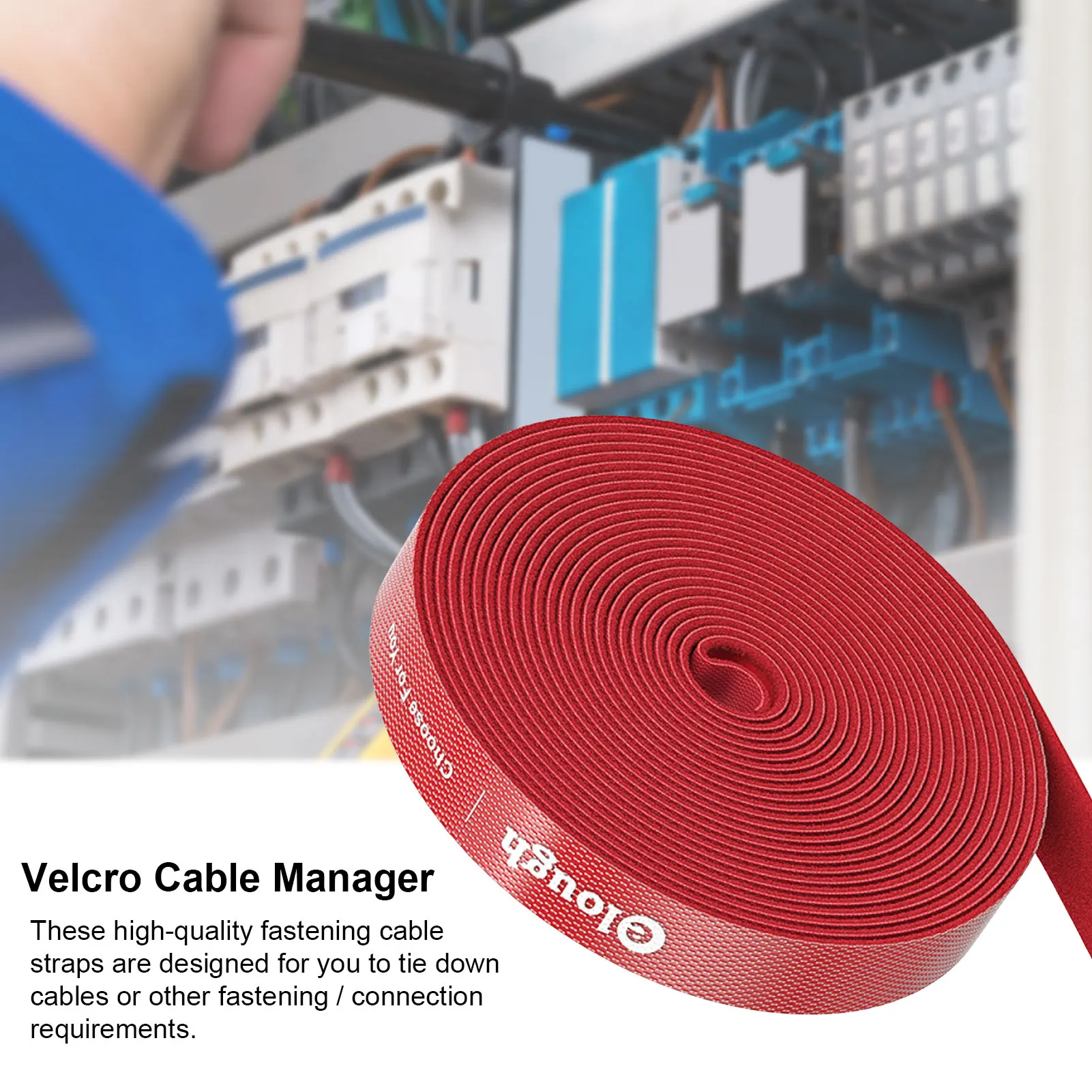 Fastening Tape Cable Ties Reusable Fastening Tape Cable Ties Hook Nylon Fastening Tape Tearable Wire Manager For Home