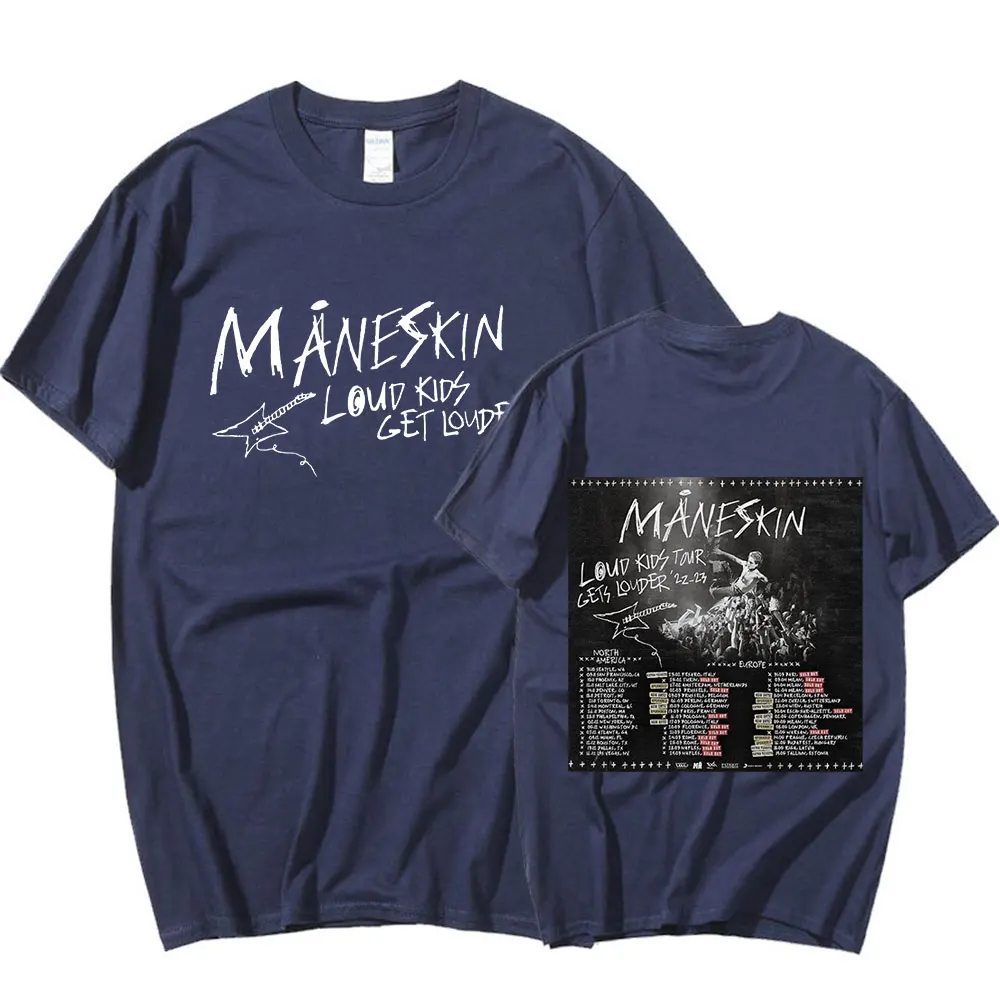 Maneskin Louds Kids Gets Louder Tour T-shirt grafica Italian Rock Band T-shirt oversize Uomo Donna T-shirt vintage a maniche corte