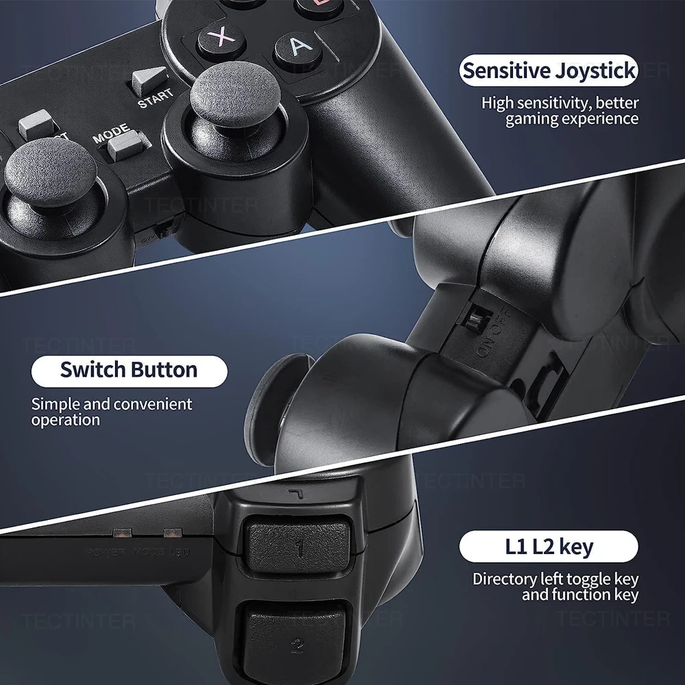 4K Video Game Tay Cầm Điều Khiển Không Dây Chơi Game Được Xây Dựng Trong 10000 Trận 64G Retro Máy Chơi Game Cầm Tay Cầu Thủ PS1/FC/GBA Game Dính