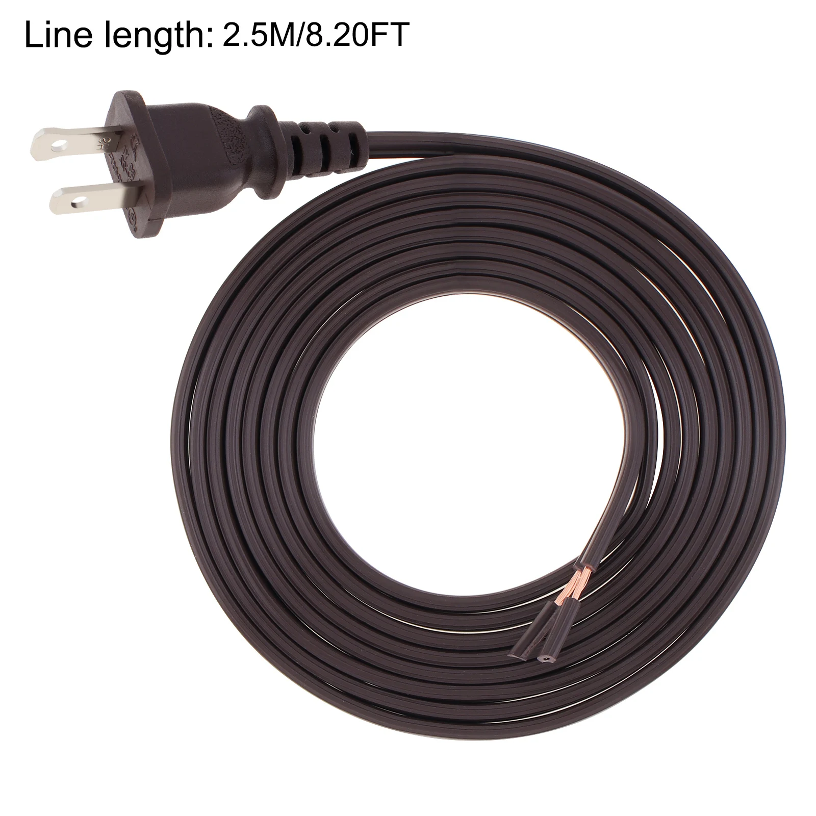 البني مصباح الحبل SPT-2 18AWG استبدال سلك الطاقة تمديد كابل الولايات المتحدة نهاية التوصيل للمنزل الرجعية مصباح الطاقة الكهربائية