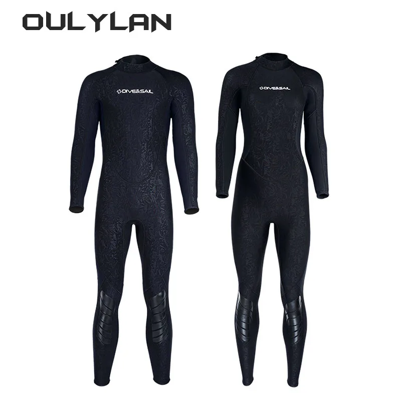 Oulylan 3MM Neoprene Wetsuit One-Piece Suits Keep Warm Surf Scuba Diving Suit Fishing Spearfishing Kitesurf Women Men WetSuit