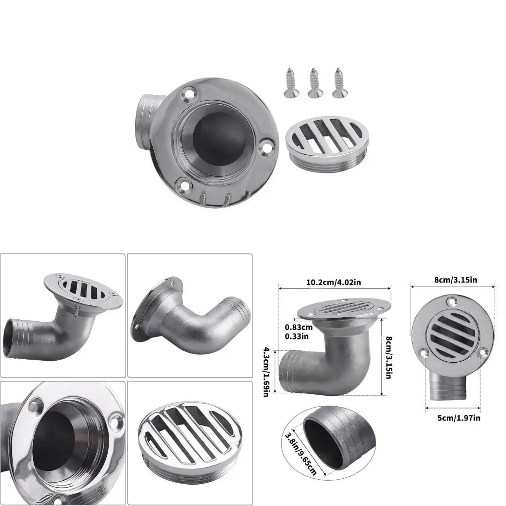 38mm Stainless Steel Boat Drain With Anti Corrosion Design Optimized Drainage Performances For Ships Marine Applications  