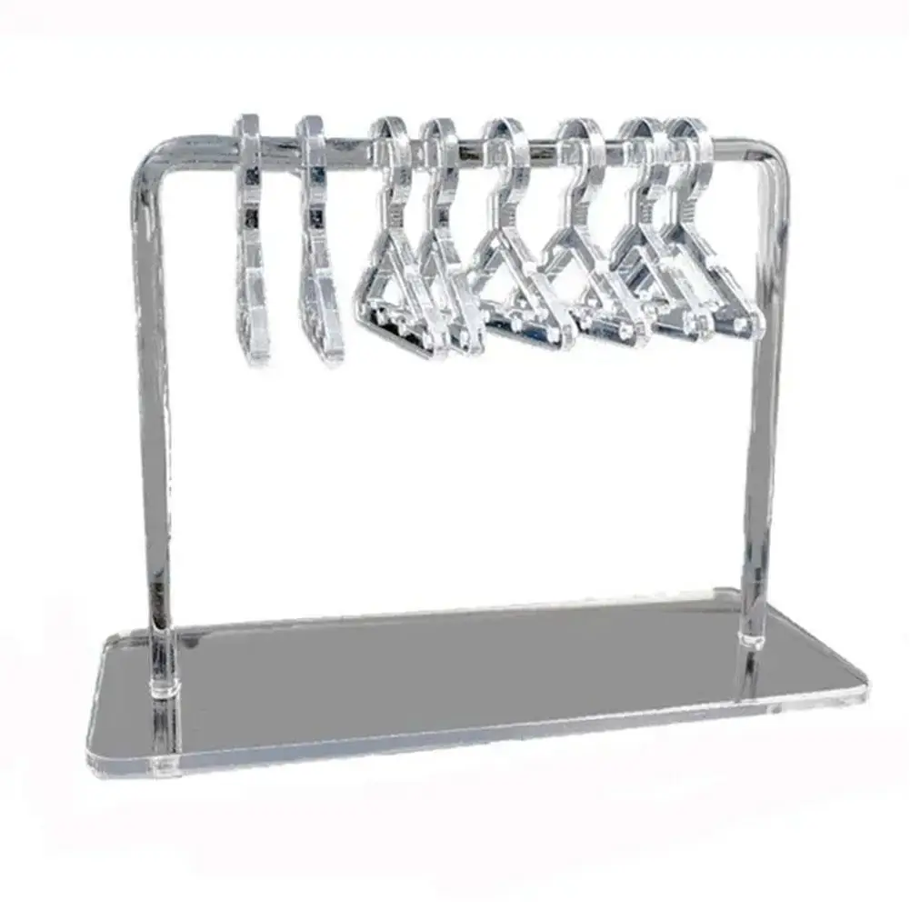 Mini Jewelry Display Stand Creative Acrylic Ear Studs Organizer Simple Elegance Mini Coat Hanger Rack For Home Shop Counter I9U1