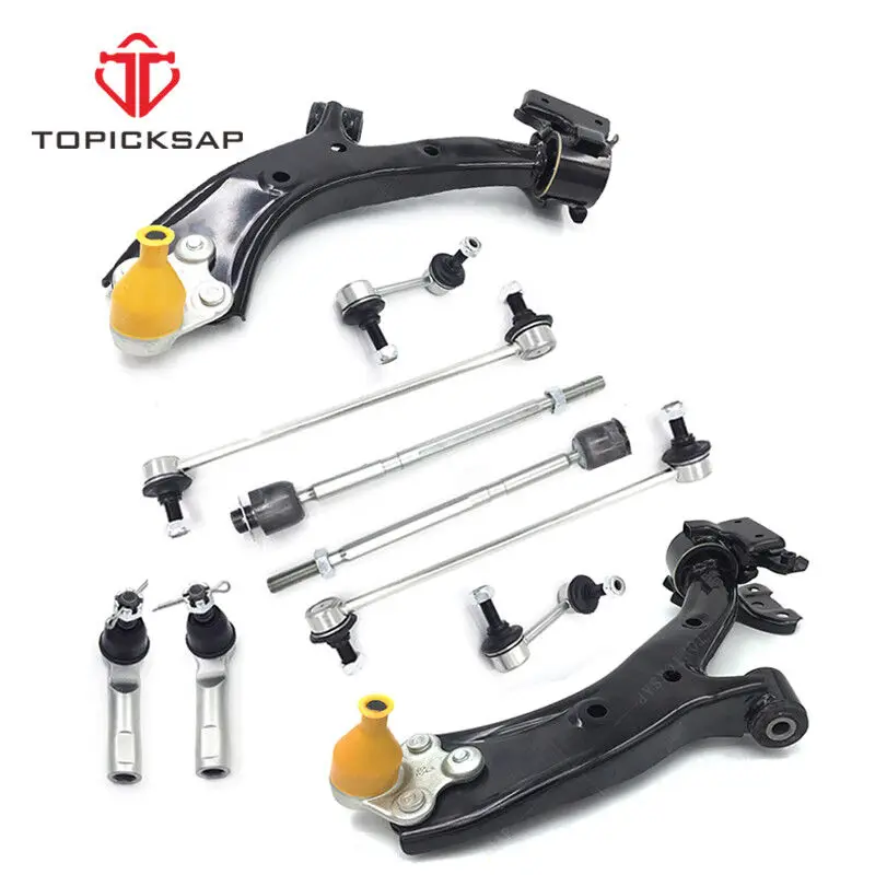 TOPICKSAP 10pcs Front & Rear Suspension Kit Lower Control Arm Ball Joints Sway Bar End Link for Honda CR-V 2007 - 2011