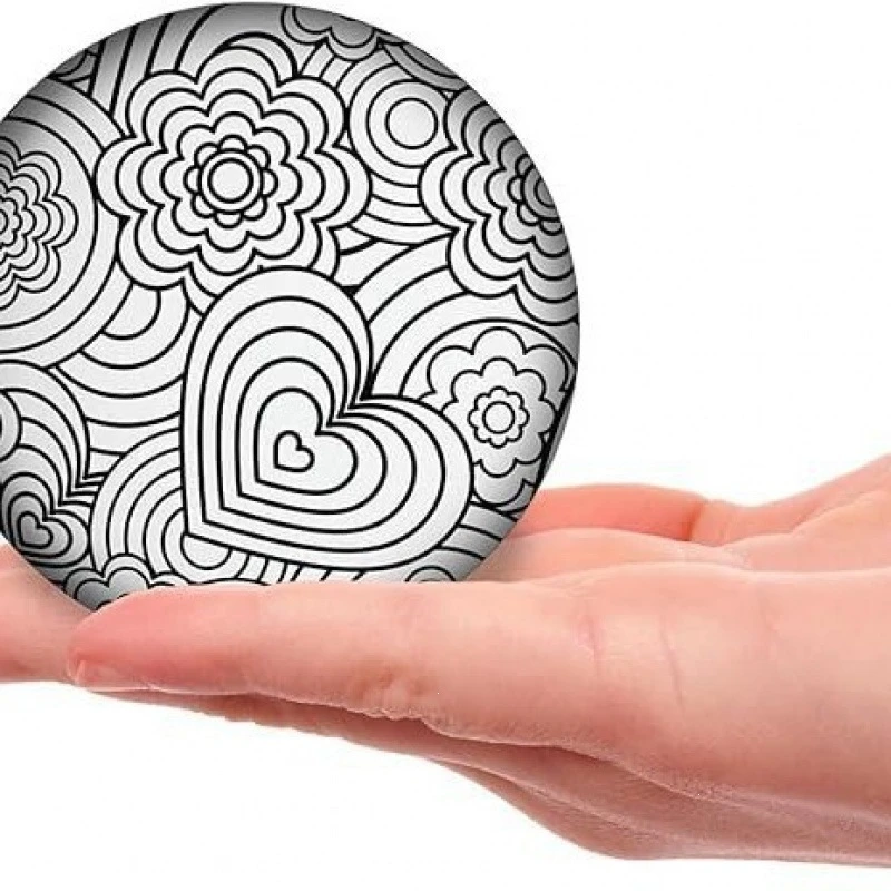 Schylling Needoh Press-Doh Color Changing Squeeze Fidget Ball Toy Dough Filled Doodle Pattern Fast Rebound Sensory Autism Toy - view 5