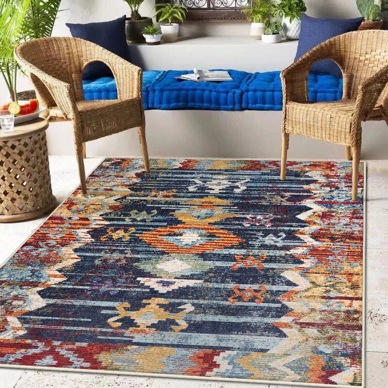 Morocco Style Big Size Carpet Living Room Non-slip Room Decoration Aesthetic Rug Soft Easy Clean Sofa Table Mat Machine Washable